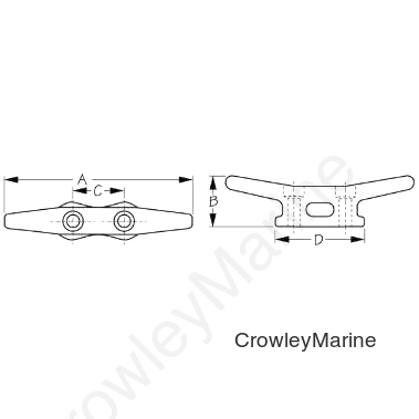 CLEAT OPEN BASE GALV 5" PAIR