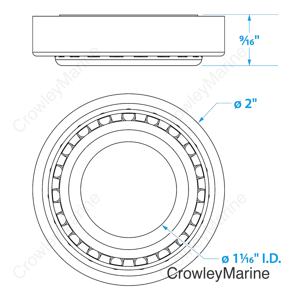 Seachoice Marine Boat Trailer Wheel Bearing Kit, 1-1/16 In. Axle, Set of 2