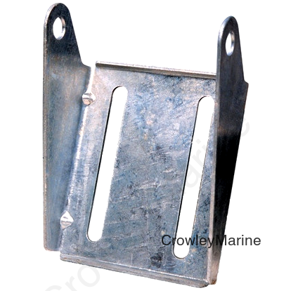 Marine Roller Bracket, 8" Wide, 1-Piece Panel Style, Galvanized (404918)