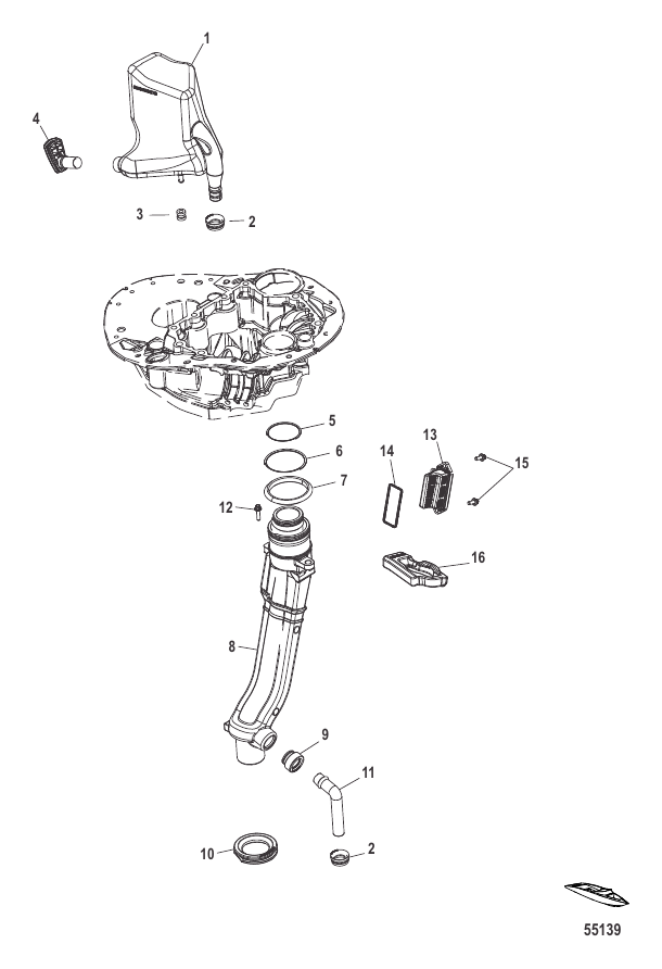 Serial Range Outboard 100 EFI (4-STROKE) - 2B095049 & Up - Exhaust