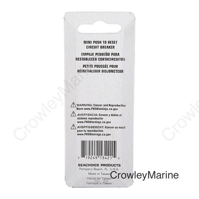 Seachoice Mini Push to Reset Circuit Breaker, 30 AMP