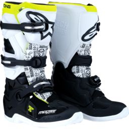 BOOT YTH MSE  BK/WT/YL 3 thumbnail-3