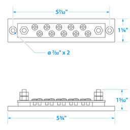 Seachoice Terminal Block, 10-Gang, Brass Clips and Contacts thumbnail-1