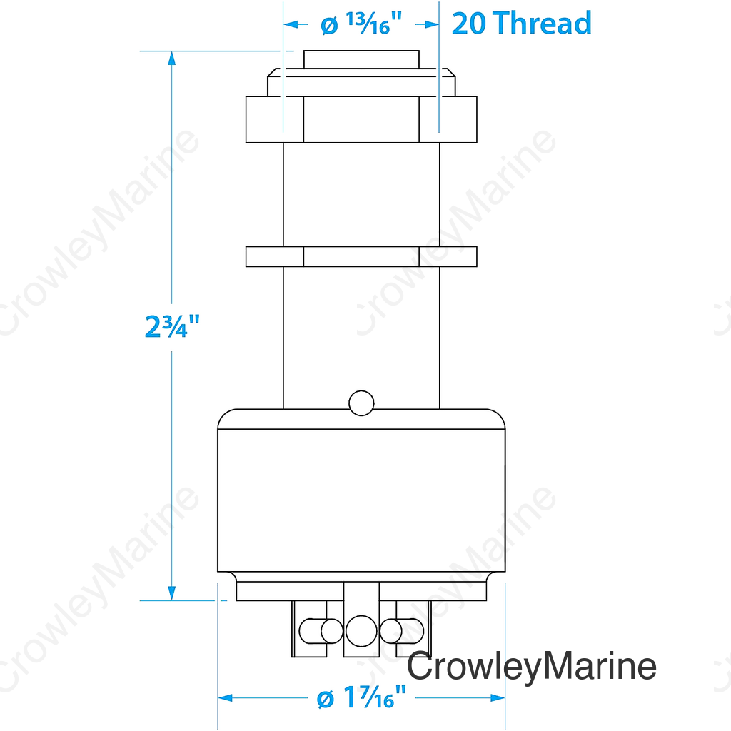 Seachoice 3-Position Heavy Duty Ignition Starter Switch