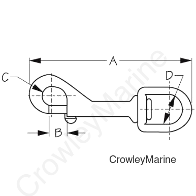 BRONZE SWIVEL EYE Belt SNAP-3/4 (136021-1)
