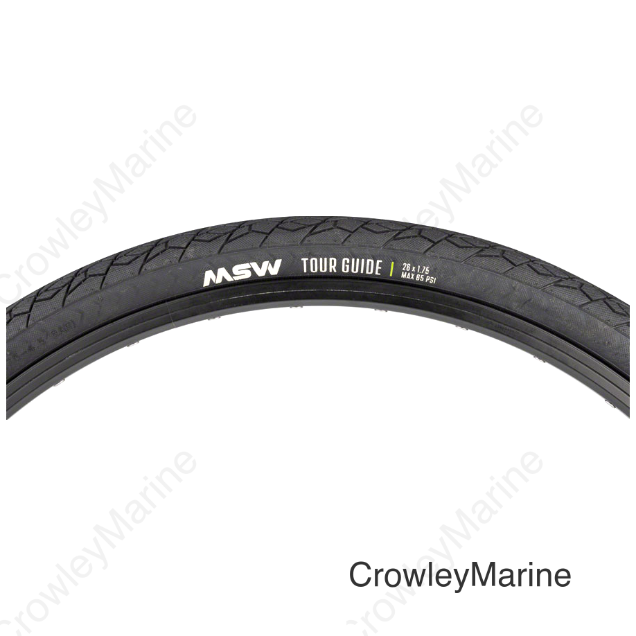 MSW Tour Guide Tire - 26 x 1.75 Black Rigid Wire Bead 33tpi
