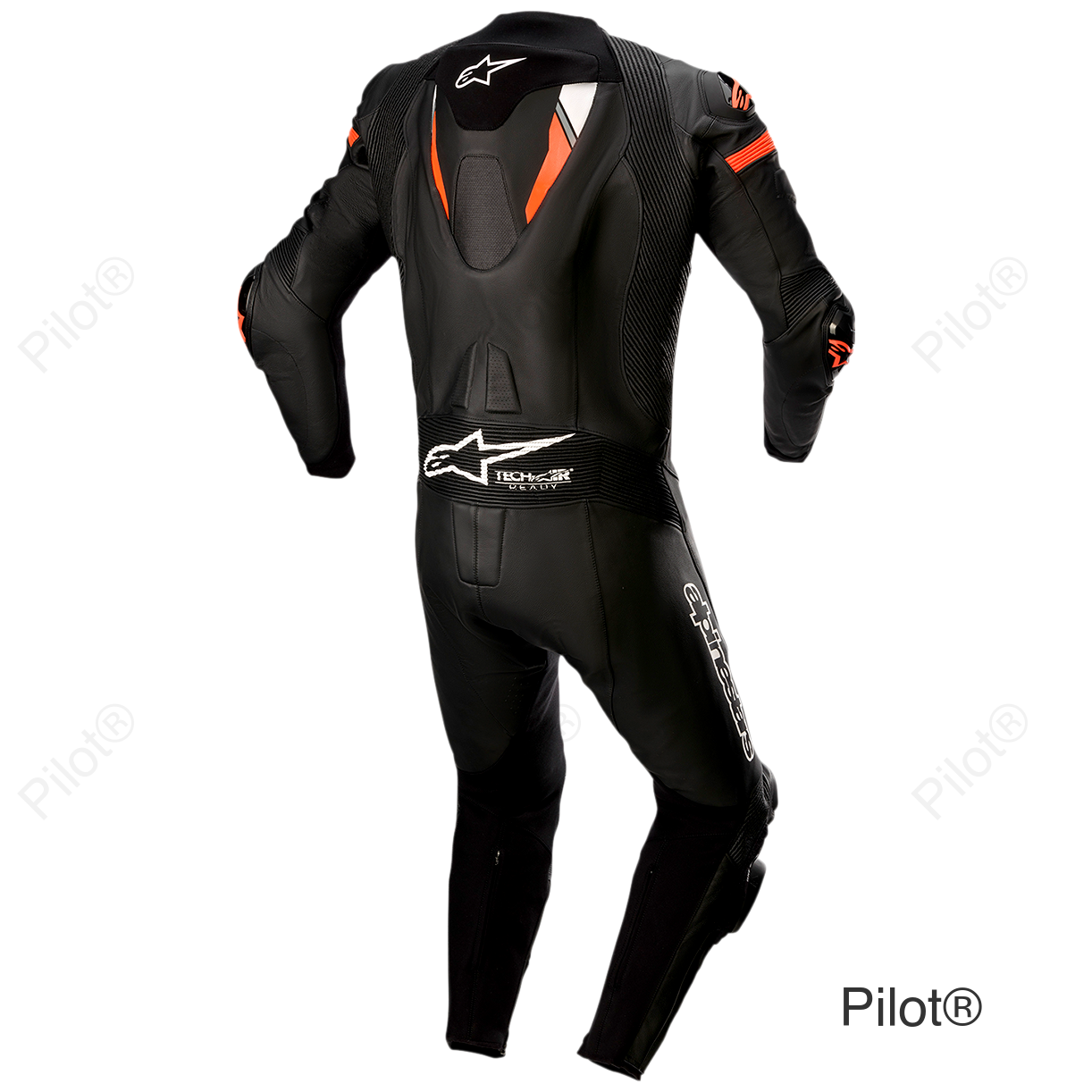 Missile Ignition v2 1-Piece Leather Suit - Black/Red - US 36 / EU 46
