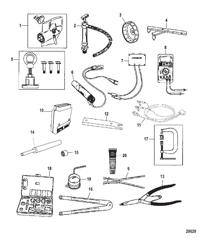 Serial Range Outboard 30 EFI (3 CYL.)(4-STROKE) - 1C456300 & Up - Tools 1