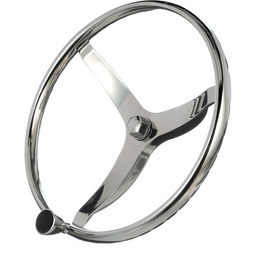 Seachoice 3 Spoke Sports Steering Wheel w/ Turning Knob, Fits 3/4 In. Tapered Shaft, 15.5 In. Diameter thumbnail-2