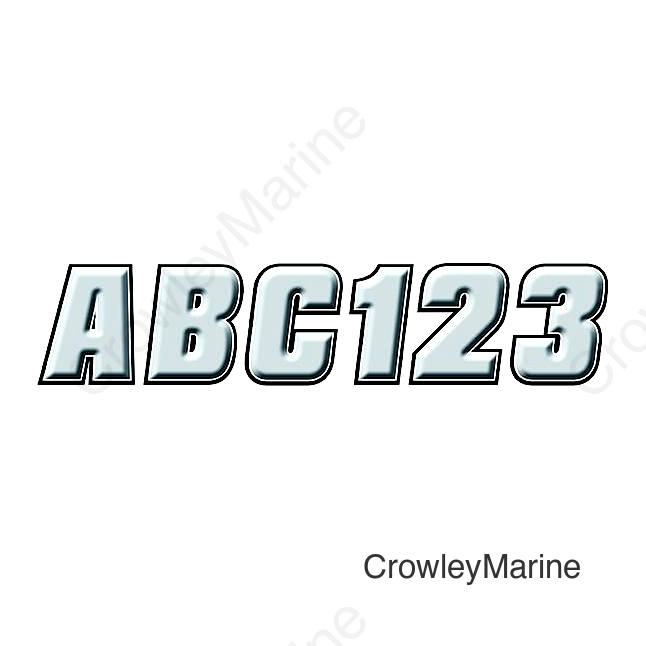 Hardline 2" Factory Matched Snowmobile Registration Kits, Silver/Black