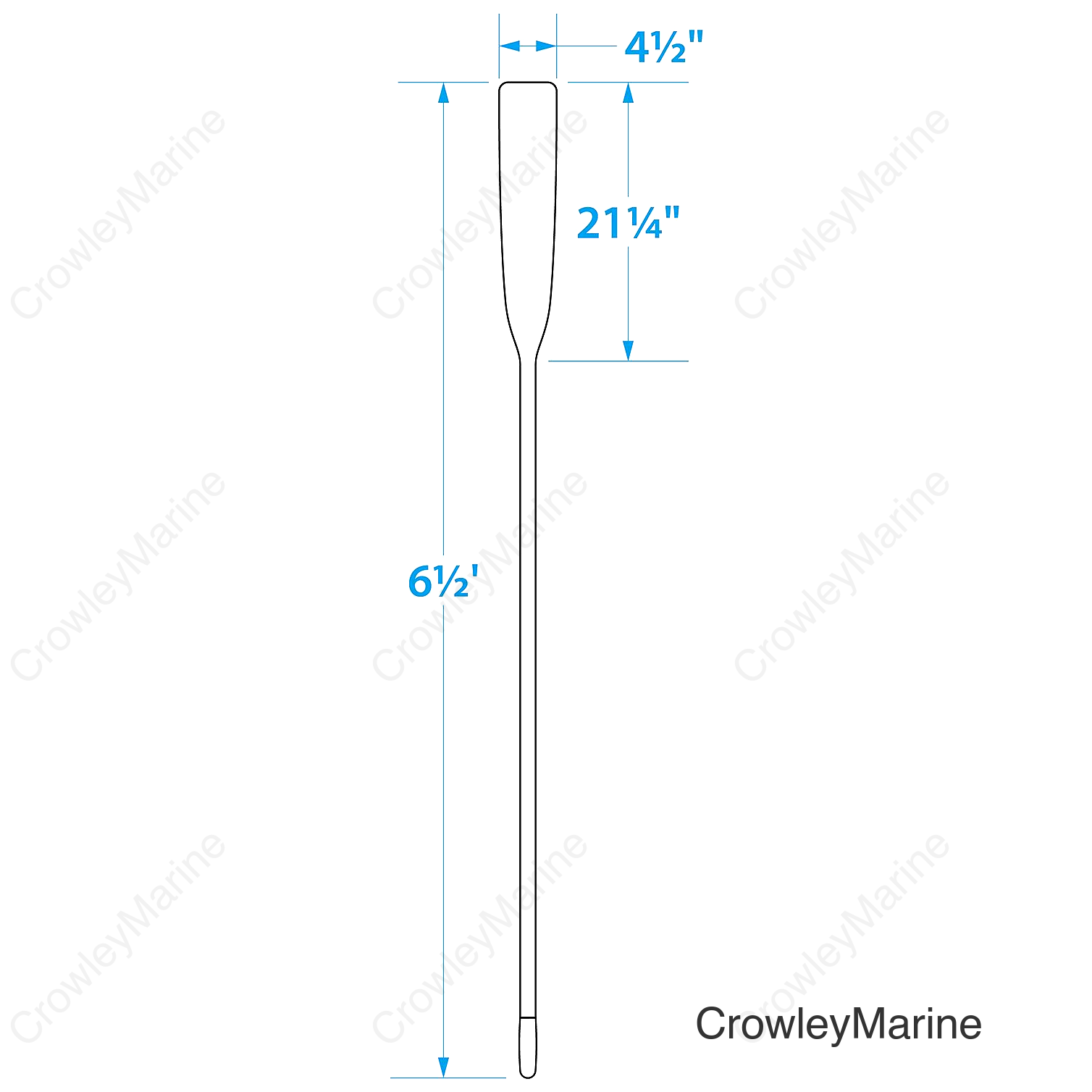 Seachoice 6.5 Ft. Wood Oar, New Zealand Pine Construction, 21-1/4 In. X 4-5/16 In. Blade, Comfort Grip, Clear Finish