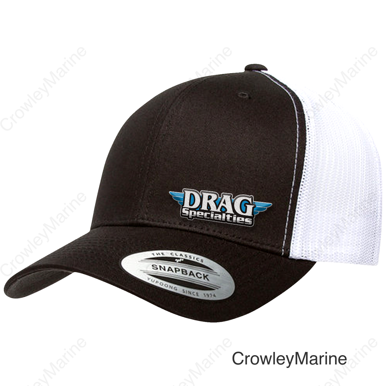 HAT DRAG MESH SNPBK BK/WH