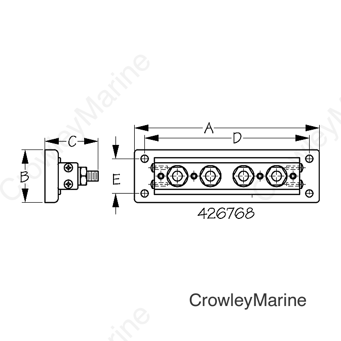 Seadog Buss Bar Stud Terminal, 100A