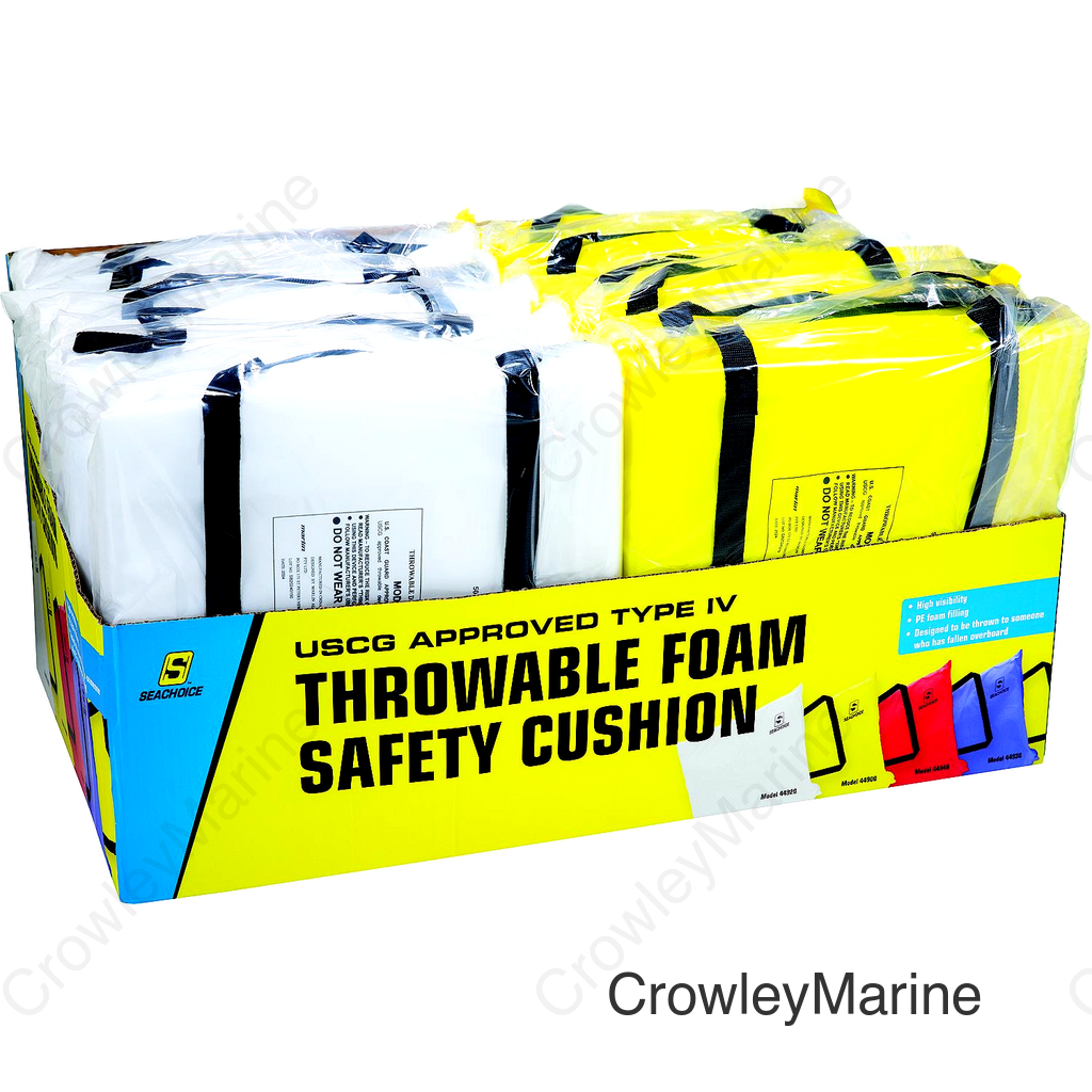 Seachoice 44950 Type IV Throwable Foam Safety Cushions in Retail Display Box