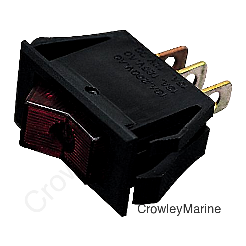 ROCKER SWITCH ILLUM SPST ON/OFF