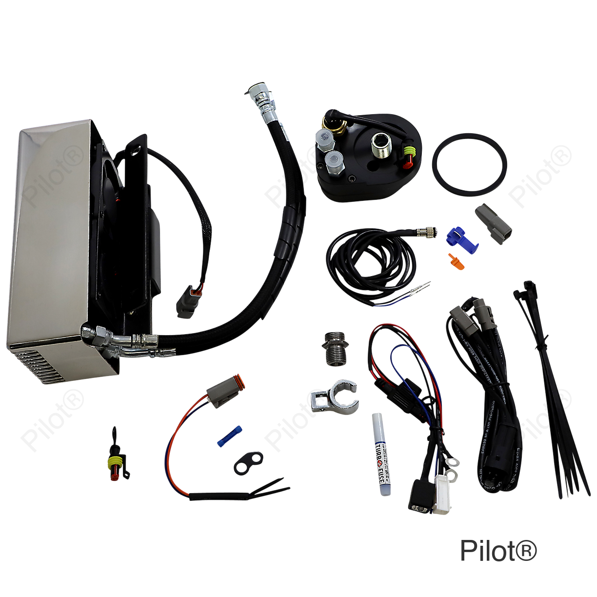 Oil Cooler Kit - Chrome - Touring