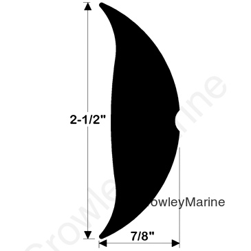 20'L x 2-1/2"H x 7/8"W, Black