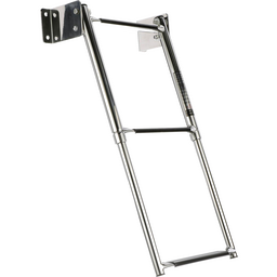 Seachoice Telescoping Transom Mount Ladder, Stainless Steel, 3 Steps, 300 Lb. Capacity thumbnail-6