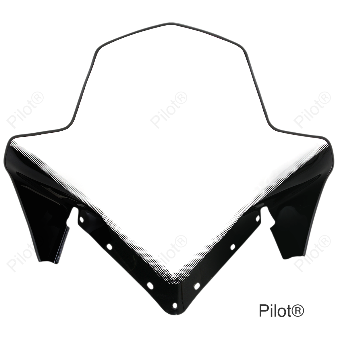 Windshield - 20" - Clear/Black - Polaris