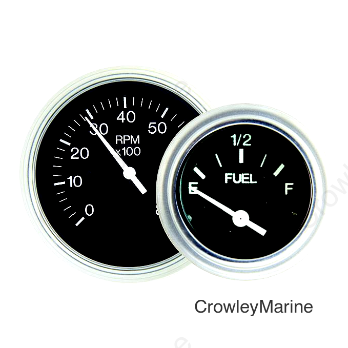 Sierra 82288P Heavy Duty Series 3" Outboard & 4 Stroke Gas Engine 0-6,000 RPM Dial Range Tachometer Gauge with Outboard Alternator or Coil Sender Code