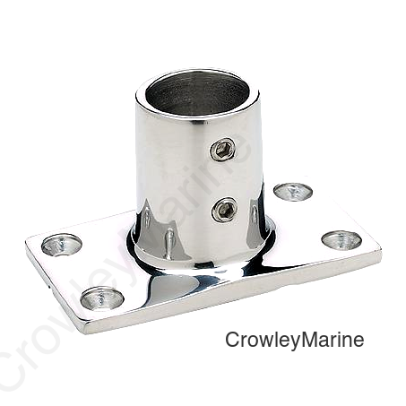 Seachoice Rectangular Base Rail Fitting for 7/8" OD Tubing