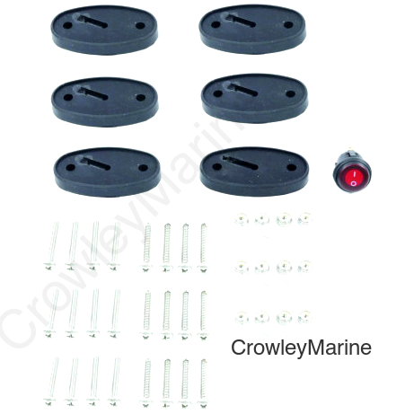 LED Oval BOAT Light KIT- LED-6PK (LED-33255-6KT-DP)