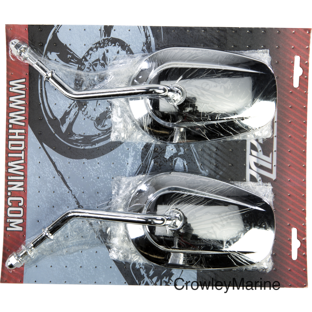 CHR MIRROR OE STYLE TAPERED SHORT STEM CHROME