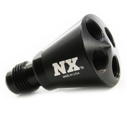 Nitrous Express 4 Port Showerhead Distribution Block w/-6 Male - Black thumbnail-1