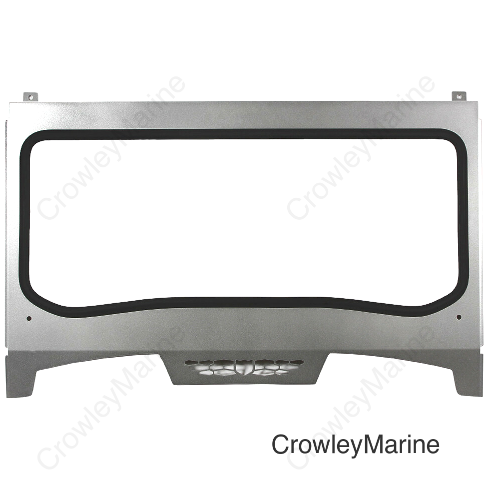 ASYLUM FRONT WINDSHIELD W/PCKT TITANIUM MATTE METALLIC