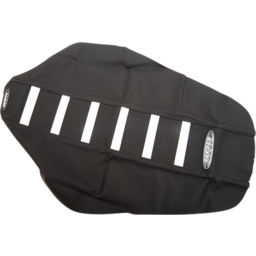 6-Ribbed Seat Cover - White Ribs/Black Top/Black Sides thumbnail-0