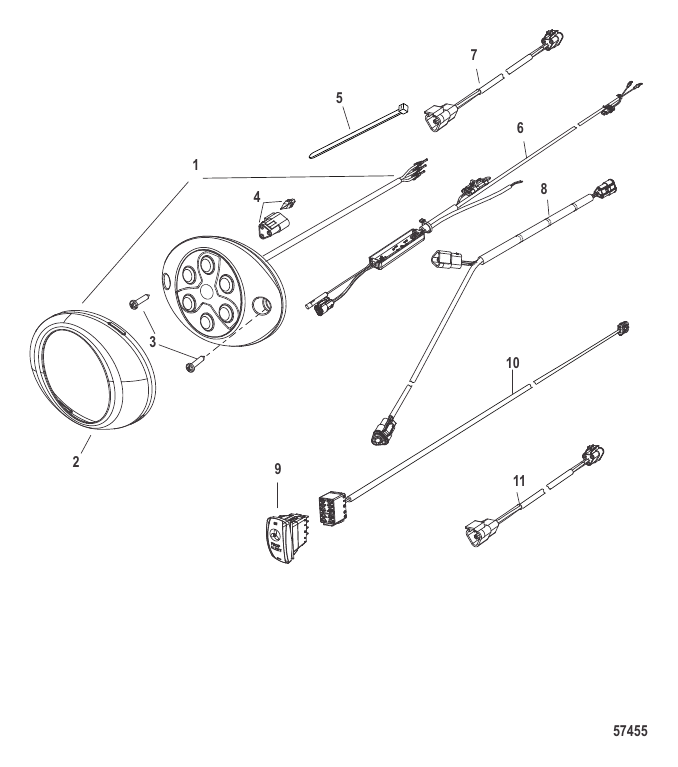 Serial Range Accessories MP Alert - 2011 & Up - Moving Prop Alert Light System-Oval Two Lights