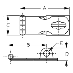 SWIVEL HASP SS 2-11/16" thumbnail-0