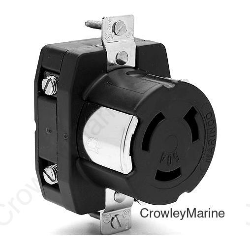Marinco 6370CR 50A/125V Wire Dockside Receptacle