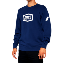 Icon Long-Sleeve Fleece Sweatshirt - Navy - XL