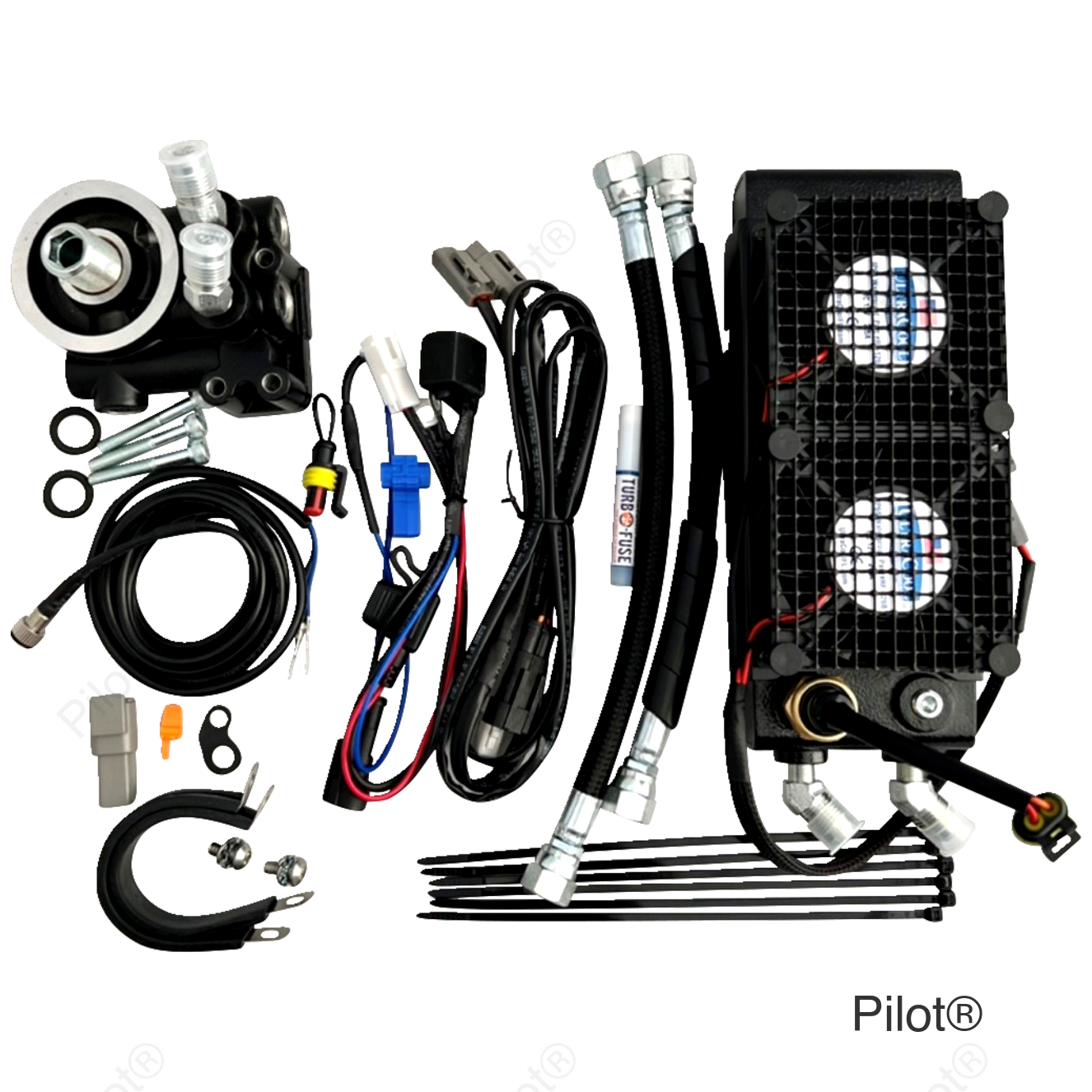 Oil Cooler Kit - Naked Black - Indian