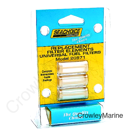 Seachoice Replacement Filters Only For 20941 In-Line Fuel Filter (Pack of 3)