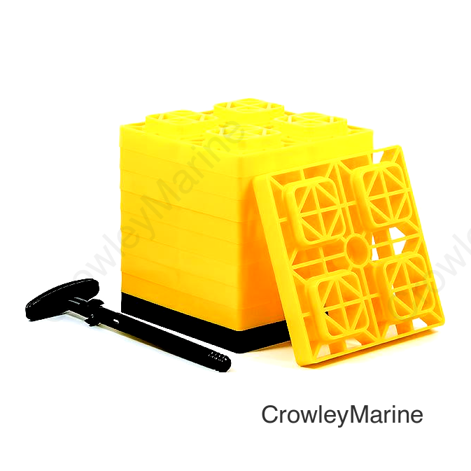 Camco 44512 FasTen 2 x 2 Leveling Blocks, Yellow, 10/pk