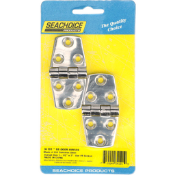 Seachoice Marine-Grade Door Hinges, Polished 316 Stainless Steel, 3 in. X 1-1/2 in., Pack of 2 thumbnail-0