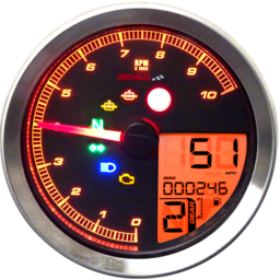 TNT-04 Multifunction Meter - Silver Bezel - 3.30" Diameter x 2.19" D thumbnail-2