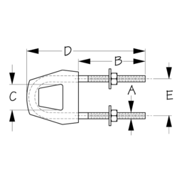 BOW EYE TWIN SHANK CHROME ZINC thumbnail-1