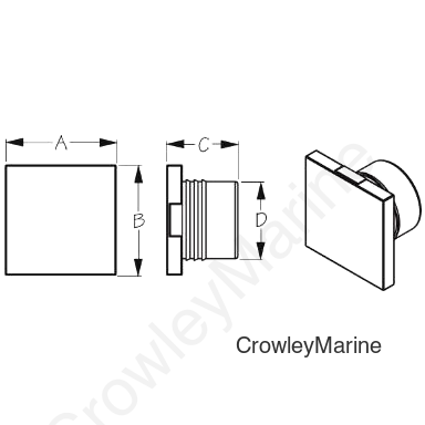 LED SQUARE COURTESY LGT-WHITE