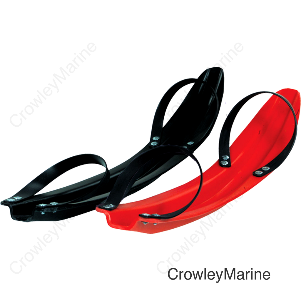SKI SLIPS BLACK (PAIR) WITH 24" STRAPS