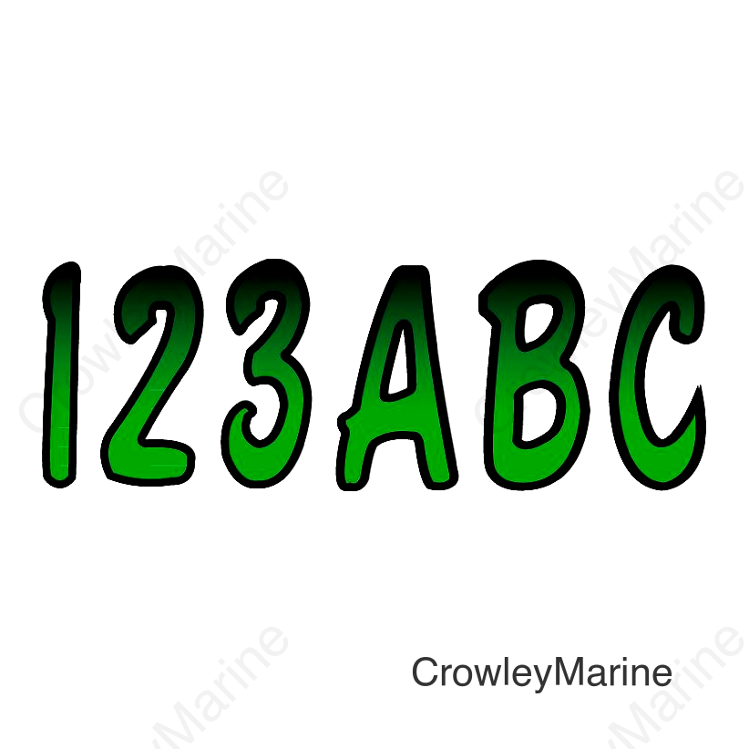 Hardline Series 200 Registration Kit, Cursive Font With Top to Bottom Color Gradations (Includes 4 Sets of 3" A-Z, 0-9)