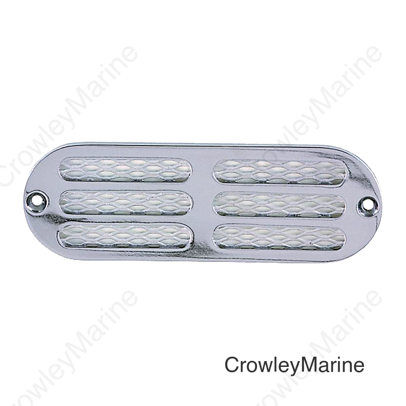 Perko Transom/Locker Vent, 6" Chrome/Brass