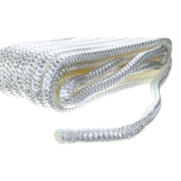 Seachoice Double-Braid Nylon Dock Line w/ Eye Splice, Pre-Shrunk, Heat Stabilized, 3/8 In. X 20 Ft., White thumbnail-3