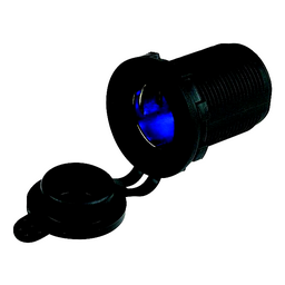 POWER SOCKET ROUND BLUE LEDS 12V thumbnail-1