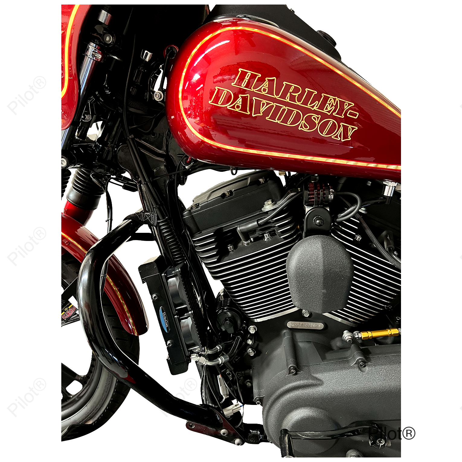 Side Mount Oil Cooler Kit - Naked Black - Sportster