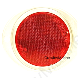 Reflector, Red 3" Diameter with Aluminum Housing (437200)