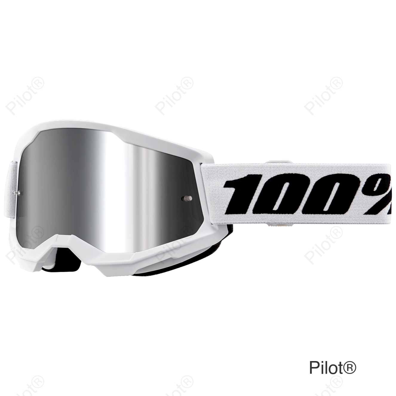 Strata 2 Goggle - White - Silver Mirror