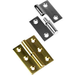 Chrome Brass H Hinge 1-1/2X2-3/4 L (204520L-1) thumbnail-1